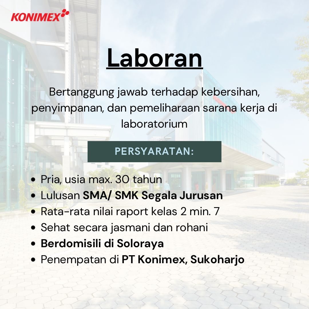 REKRUITMENT PT KONIMEX